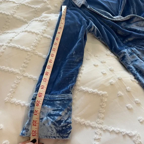 Free People Viola sky blue crushed velvet romper - Picture 16 of 16